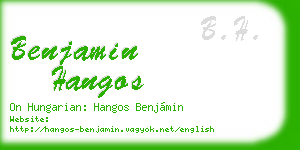 benjamin hangos business card